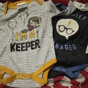 Harry Potter Baby Bodysuit Set Of 2 0-3mos